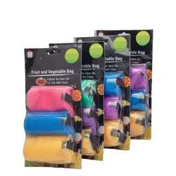 MARKET99 Set of 12 Multicoloured Fruit & Vegetable Plastic Bag-24