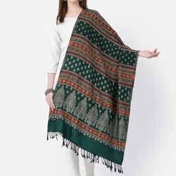 SWI Stylish Ethnic Motifs Woven Design Jamawar Acrylic Shawl-13