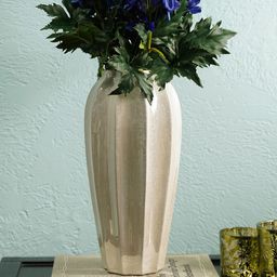 Pure Home and Living Off White Solid Ceramic Vase-image-5