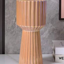 Art Street Peach-Coloured Gradiant Effect Boho Ceramic Vase-image-35