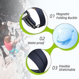 TECHONTO 22MM Silicone Strap with Folding Magnetic Lock Compatible with Samsung Galaxy Watch 3 45mm/ Galaxy Watch 46mm/Gear S3 Classic/Frontier Compatible All 22MM Watches(Only Strap)-Blue image 2