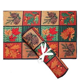 prakartik by induarts Tropical Eco-Friendly Cotton Dining Table mats, Reusable, Machine Washable, Everyday Use Multicolor Rectangular Placemats, Set of 4 (33x47 cm) image 3
