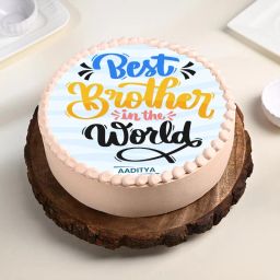 Best Brother Personalised Cake-image-90