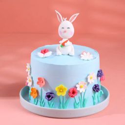 Whimsical Rabbit Birthday Cake-image-14