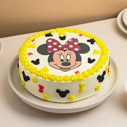 Joyful Minnie Mouse Theme Cake-image-75