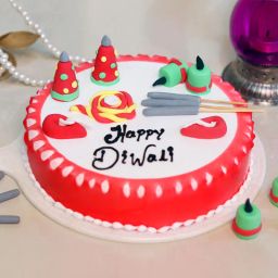 Strawberry Diwali Cake-27