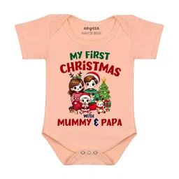 Arvesa My First Christmas Printed Bodysuit-55