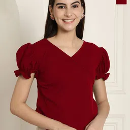 Tromko Puff Sleeve Top-image-32