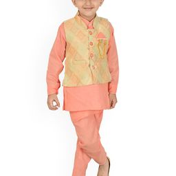 Little Needle Boys Regular Linen Kurta with Trousers-48