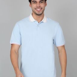 Cantabil Men Solid Polo Collar Cotton T-shirt-picture-12
