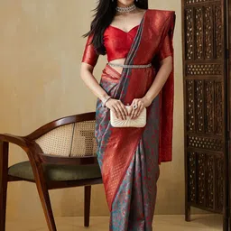 Mitera Woven Design Zari Banarasi Saree-picture-27