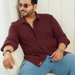 Instafab Plus Men Comfort Opaque Casual Shirt-image-19