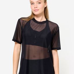 Domyos By Decathlon Women's Loose-Fit Fitness Mesh T-Shirt-image-77
