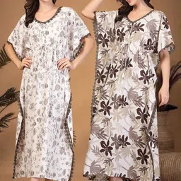 KLOTTHE Women Cotton Blend Printed Nightdress-picture-41