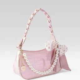 DressBerry Croc Textured Structured Shoulder Bag image 4