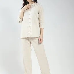 Monte Carlo Shirt Collar Neck Shirt With Palazzos Co-Ords-30