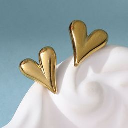 SOHI Gold-Plated The Danity-Amore Heart Shaped Studs Earrings-picture-31