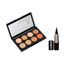 skrynnzer Set Of 2 Beauty Highlighter & Contour Palette With Kajal - Black-31