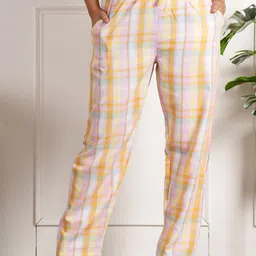Style Shoes Women Checked Cotton Regular Trousers-image-67