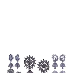 Sangria Silver-Plated Alloy Earrings-31