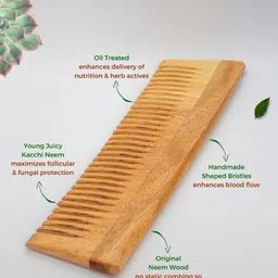 averX Set Of 4 Kacchi Neem Wood Comb image 3
