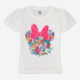 Wear Your Mind Girls Minnie Mouse Printed Puff Sleeves Pure Cotton T-shirt-image-99