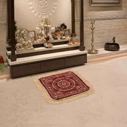 Aura Maroon Printed FloorMats-picture-31