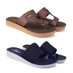 BERSACHE Womken Set Of 2 One Toe Flats-picture-24