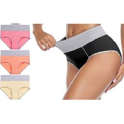 Diving Deep Women Pack of 3 Cotton Assorted Hipster Briefs-image-69