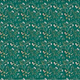 INDIAN ROYALS Green & Off-White Flower Printed Self-Adhesive & Durable Wall Sticker-image-80