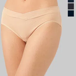 Inner Sense Plus Size Pack of 4 High-Rise Anti Microbial V Band Maternity Briefs-picture-38