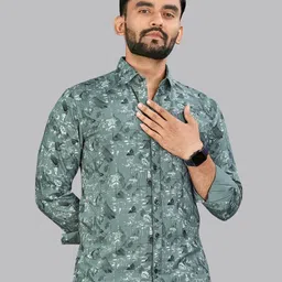 Metronaut Men Classic Floral Opaque Printed Casual Shirt-image-72