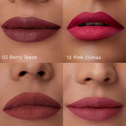 Pilgrim Set Of 4 Matte Me Up Mini Liquid Lipstick - 4 ml Each - The Pink Sin image 5