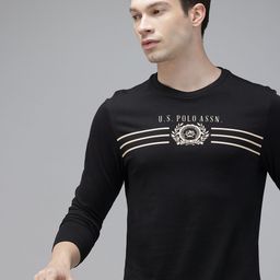 U.S. Polo Assn. Brand Logo Printed Pure Cotton Slim Fit T-shirt-picture-38