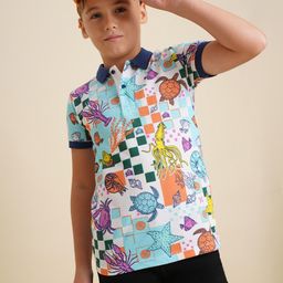 Jack & Jones Junior Boys Printed Polo Collar Pockets T-shirt-picture-34
