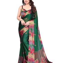 MAGNEITTA Floral Pure Chiffon Saree-image-90
