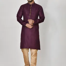 RANAK Men Flared Sleeves Thread Work Kurta-53