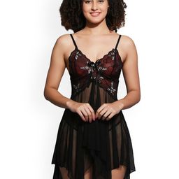 chia fashions Net Baby Doll with Asymmetric-image-62