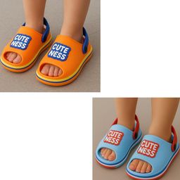 ONFEET Unisex Kids Printed Clogs - Pack Of 2-image-3