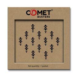 Comet Busters Traditional Designer Bindi - Black-16