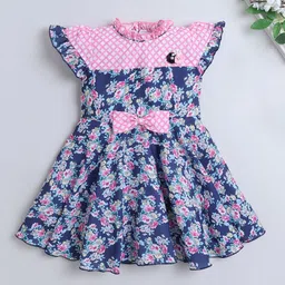The Magic Wand Girls Floral Printed Fit & Flare Knee Length Dress-image-55