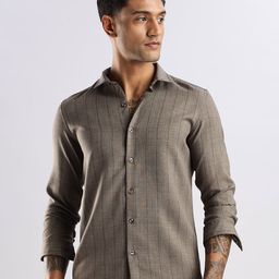 THE BEETEL HOUSE Men Air Like Linen Stripes Regular Slim Fit Casual Shirt-image-95