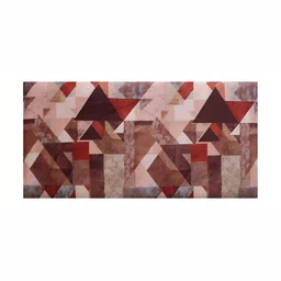 Shadowkart Brown& Beige Printed Wooden Rectangular Bench image 3