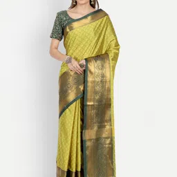 DIVASTRI Woven Design Zari Silk Blend Mysore Silk Saree-image-59