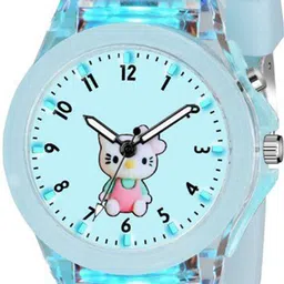 ON TIME OCTUS Kids Printed Dial & Straps Analogue Watch KD-027 SKY KITTY image 4
