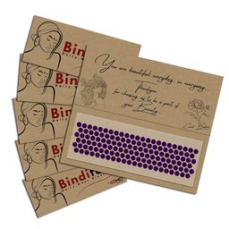 Comet Busters Set Of 5 Bindiful Beautiful Traditional Designer Bindi - Purple-11
