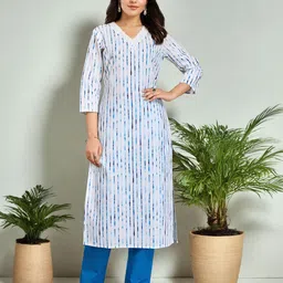 SZN Women Printed Regular Sequinned Kurta with Trousers-picture-7