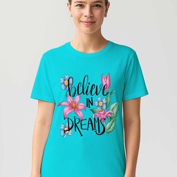 Raregems Floral Printed Round Neck Short Sleeves Pure Cotton Regular Fit Casual T-Shirt-image-96