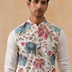 Jompers Men Floral Printed Kurta with Pyjama-picture-20