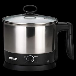 AGARO Esteem 600 Watt 1.2 Litre Multi Cook Electric Kettle with Rapid Boil Technology (Silver/Black)-picture-3